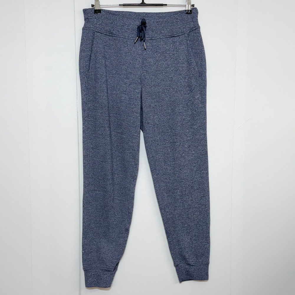 Lululemon Joggers Womens 8 30X30 Blue Scuba Hi Rise Heathered Stretch Sweatpants